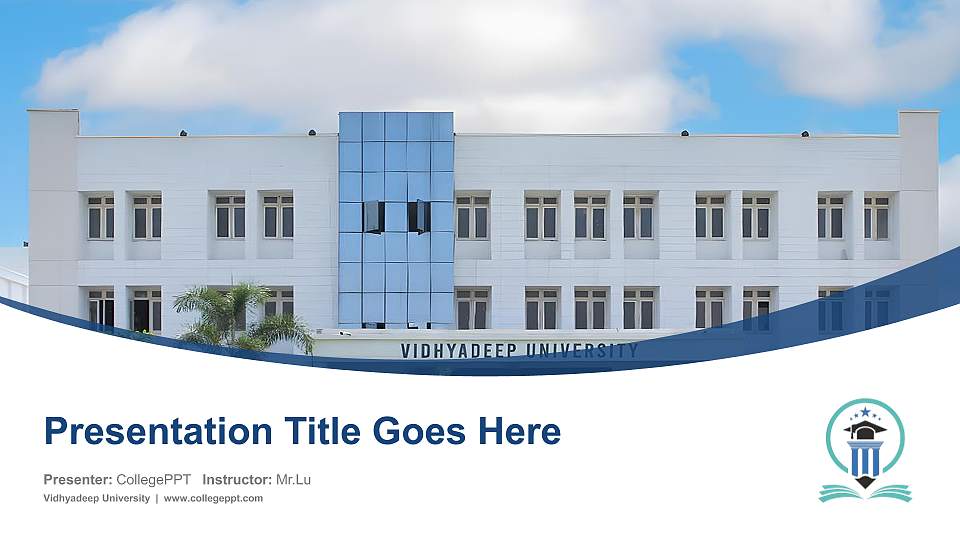 Vidhyadeep University Course/Courseware Creation PPT Template16:9 ratio PPT effect preview image