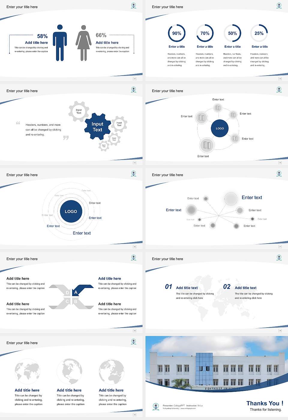 Vidhyadeep University Course/Courseware Creation PPT Template16:9 ratio PPT effect preview image4