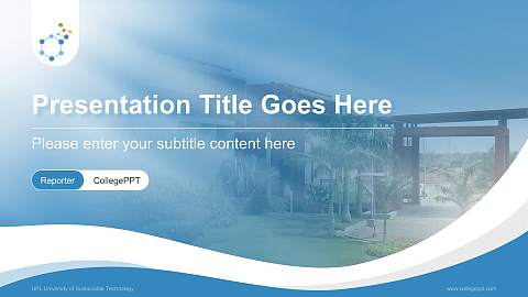 UPL University of Sustainable Technology Lecture Sharing and Networking Event PPT Template