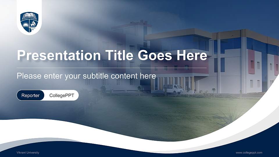 Vikrant University Lecture Sharing and Networking Event PPT Template16:9 ratio PPT effect preview image