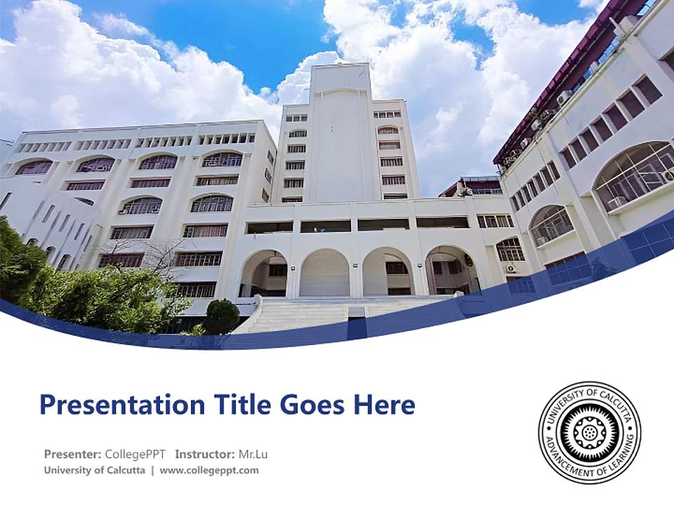 University of Calcutta Course/Courseware Creation PPT Template4:3 ratio PPT effect preview image5