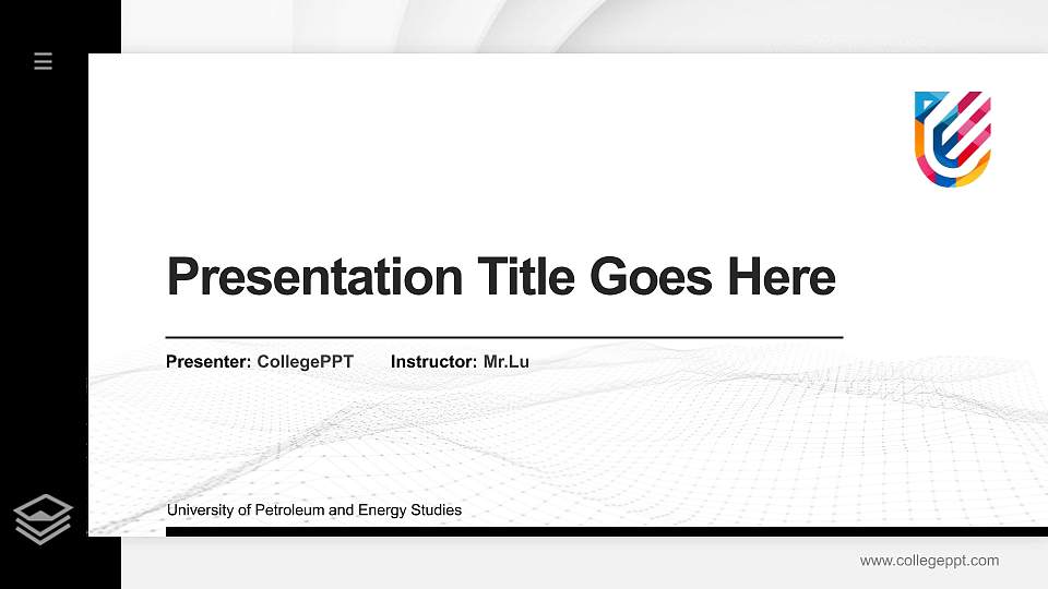University of Petroleum and Energy Studies Thesis Proposal/Graduation Defense PPT Template16:9 ratio PPT effect preview image