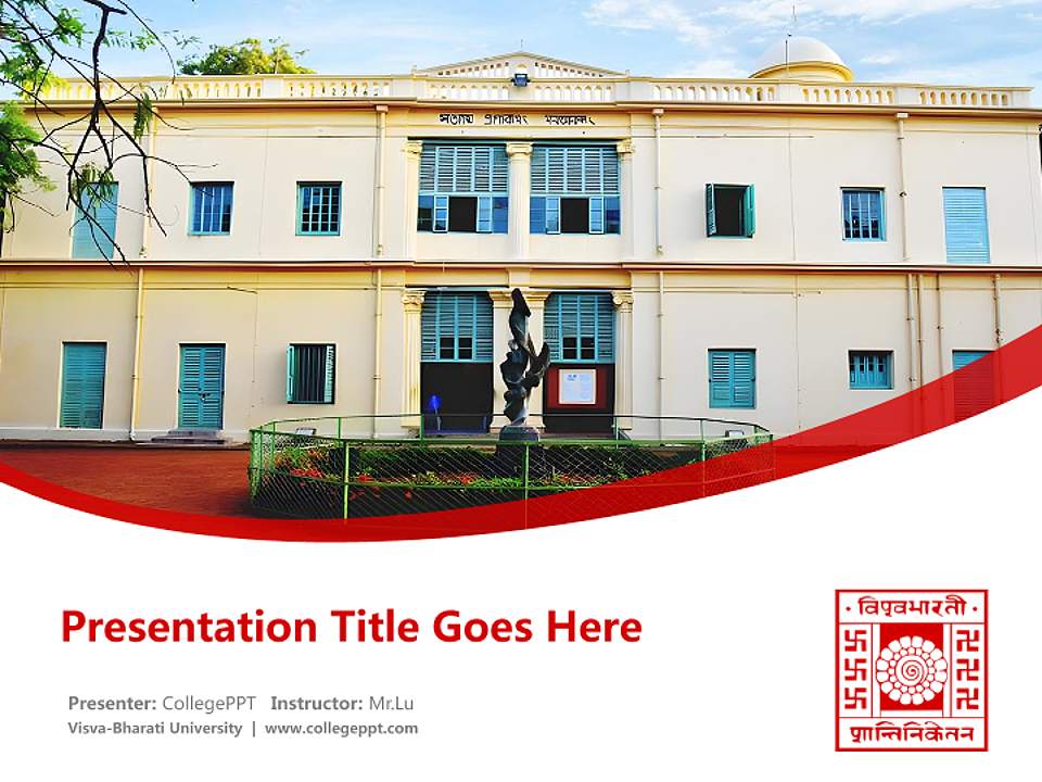 Visva-Bharati University Course/Courseware Creation PPT Template4:3 ratio PPT effect preview image5