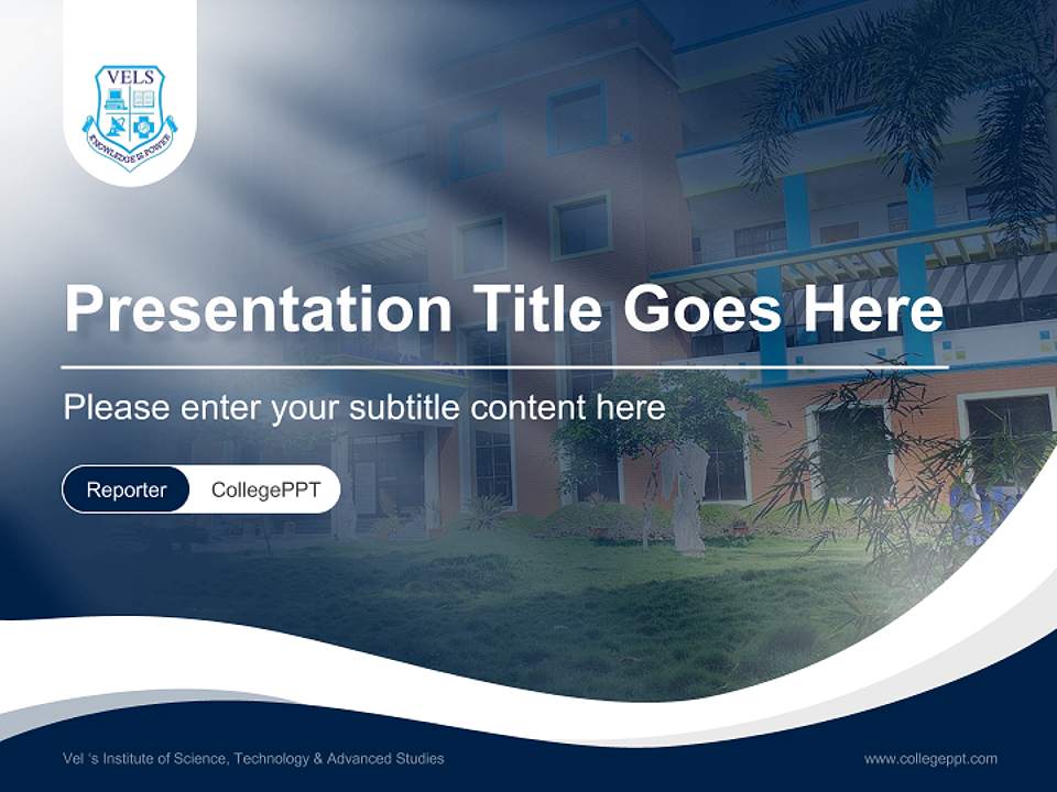 Vel ‘s Institute of Science, Technology & Advanced Studies Lecture Sharing and Networking Event PPT Template4:3 ratio PPT effect preview image4