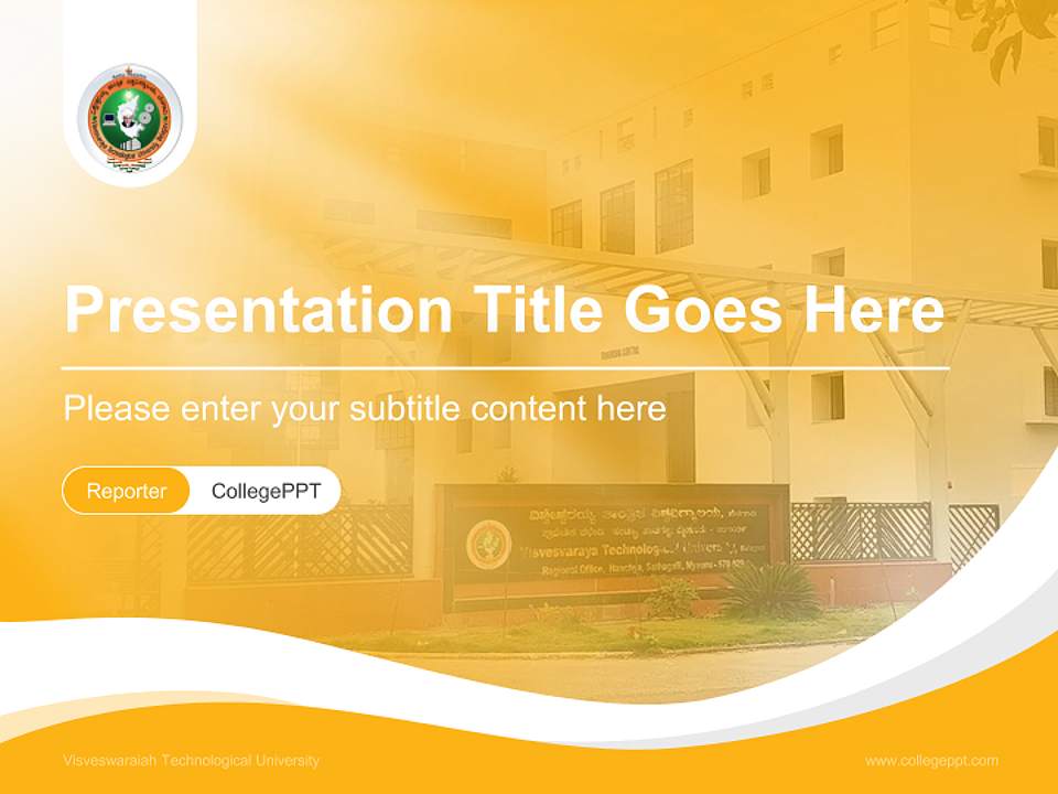 Visveswaraiah Technological University Lecture Sharing and Networking Event PPT Template4:3 ratio PPT effect preview image4