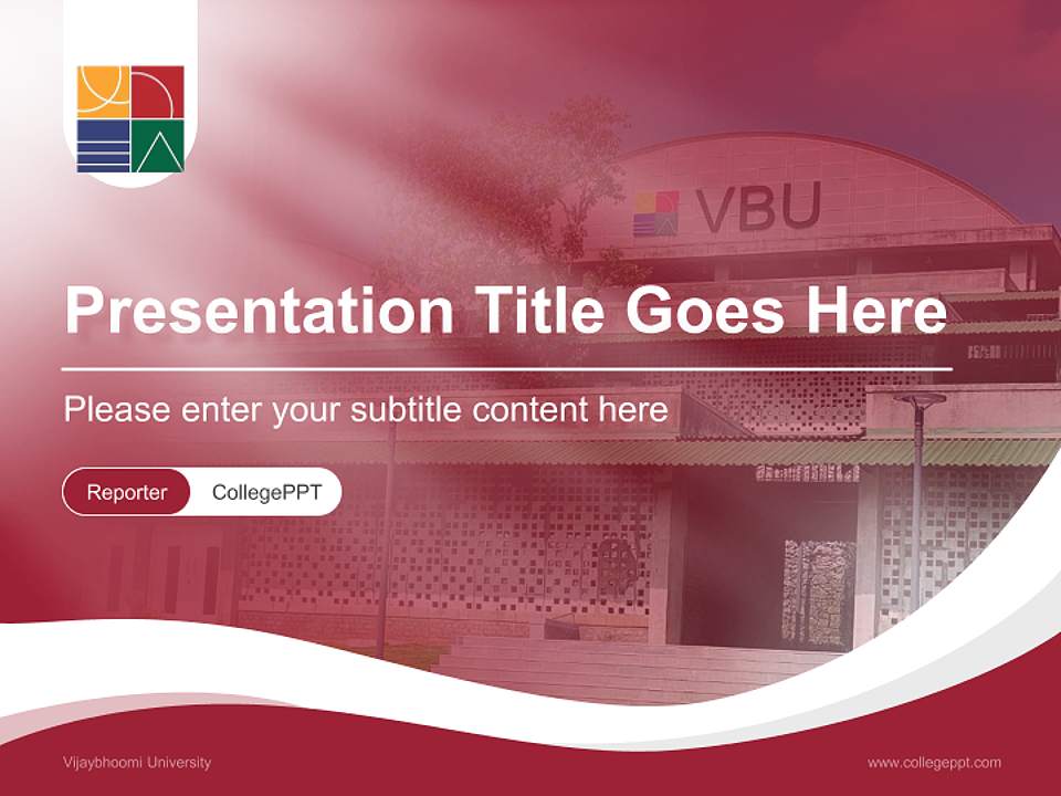 Vijaybhoomi University Lecture Sharing and Networking Event PPT Template4:3 ratio PPT effect preview image4