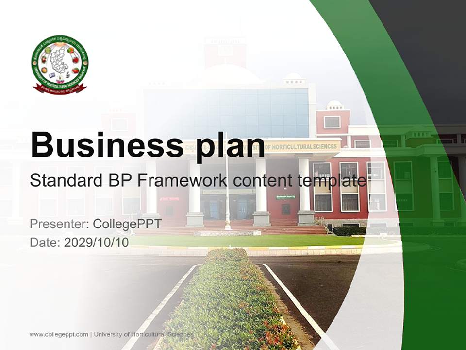 University of Horticultural Sciences Competition/Entrepreneurship Contest PPT Template4:3 ratio PPT effect preview image9