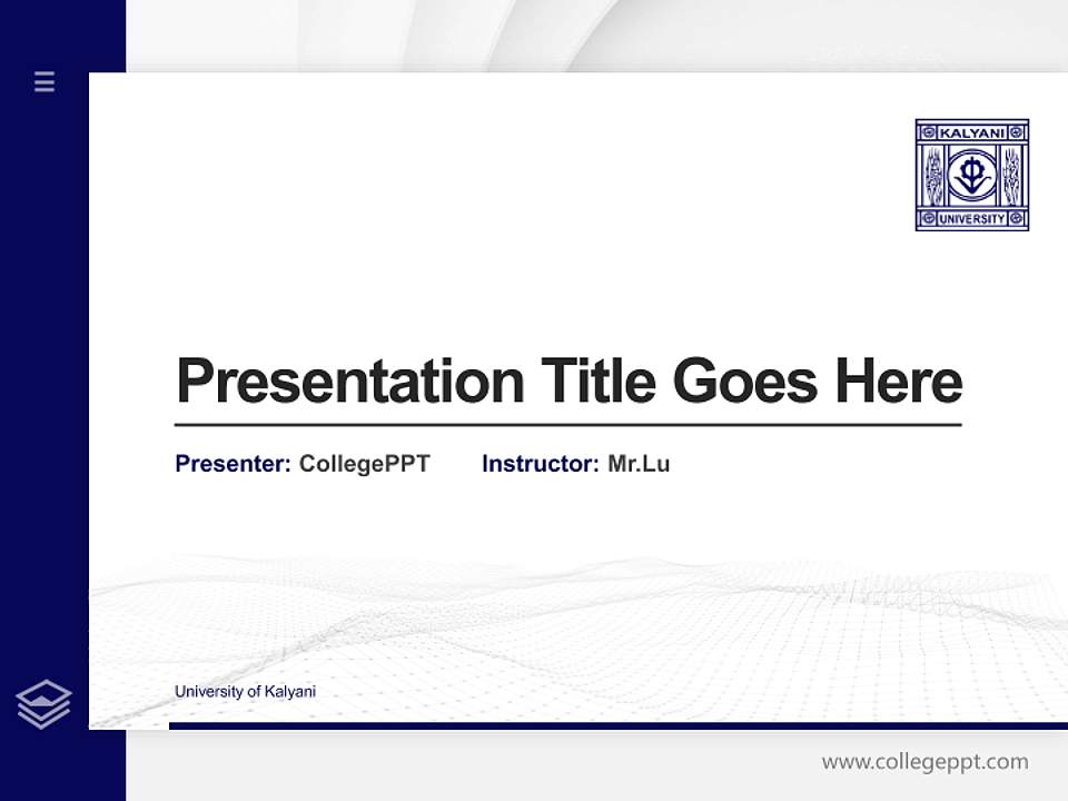 University of Kalyani Thesis Proposal/Graduation Defense PPT Template4:3 ratio PPT effect preview image5