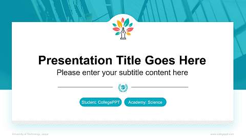 University of Technology, Jaipur National Scholarship Defense PPT Template