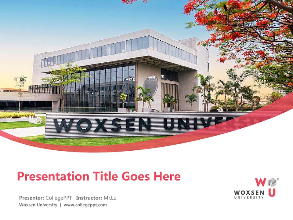 Woxsen University Course/Courseware Creation PPT Template4:3 ratio PPT effect preview image5