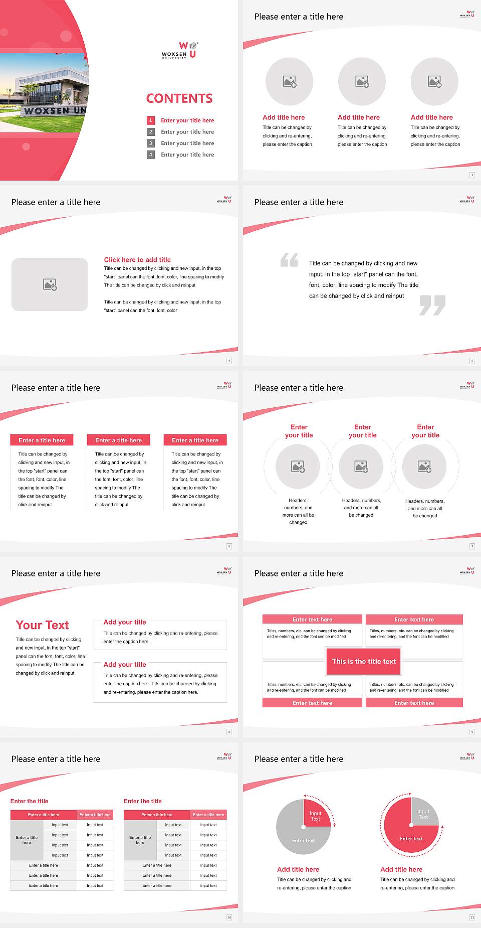 Woxsen University Course/Courseware Creation PPT Template4:3 ratio PPT effect preview image2
