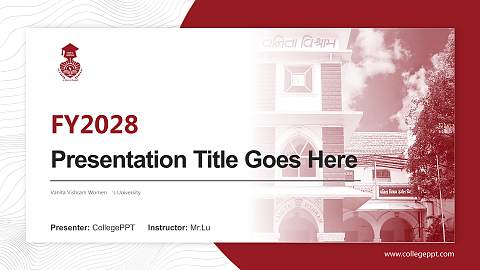 Vanita Vishram Women ‘s University Academic Presentation/Research Findings Report PPT Template