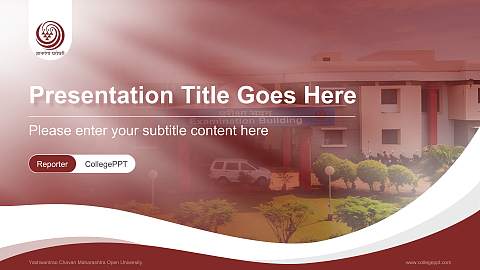 Yashwantrao Chavan Maharashtra Open University Lecture Sharing and Networking Event PPT Template