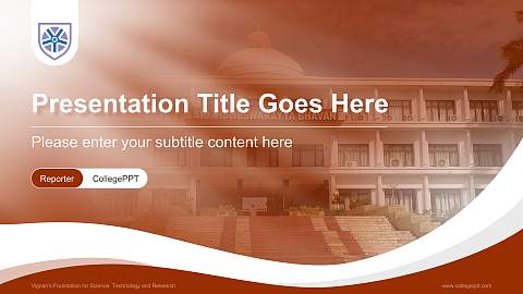Vignan’s Foundation for Science, Technology and Research Lecture Sharing and Networking Event PPT Template