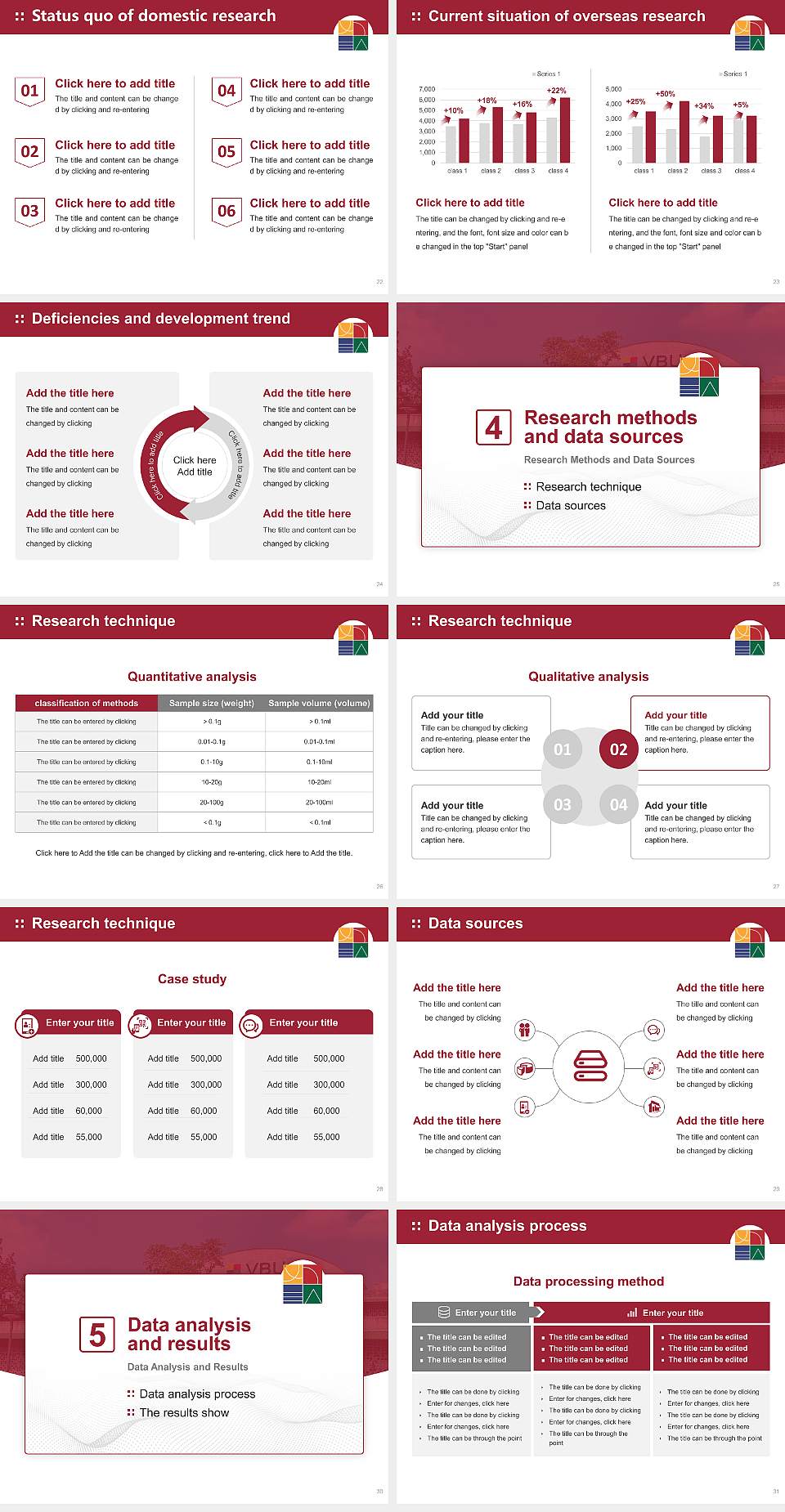 Vijaybhoomi University Graduation Thesis Defense PPT Template4:3 ratio PPT effect preview image4