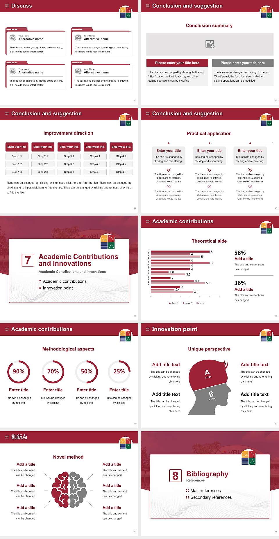 Vijaybhoomi University Graduation Thesis Defense PPT Template4:3 ratio PPT effect preview image6