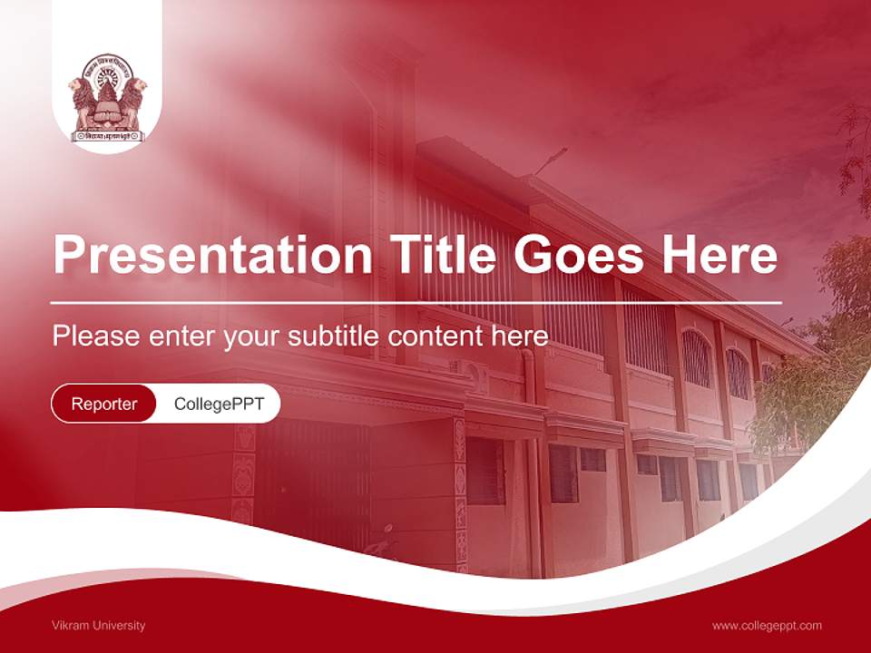 Vikram University Lecture Sharing and Networking Event PPT Template4:3 ratio PPT effect preview image4