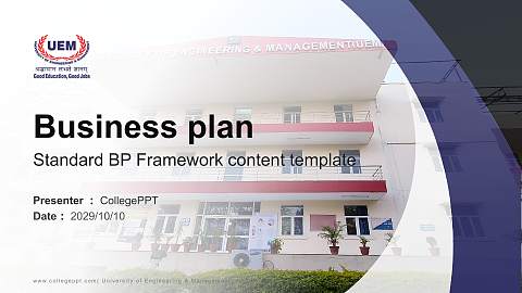University of Engineering & Management, Jaipur Competition/Entrepreneurship Contest PPT Template