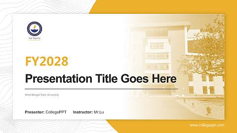 West Bengal State University Academic Presentation/Research Findings Report PPT Template