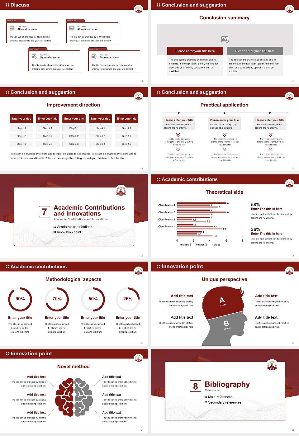 Vivekananda Global University Graduation Thesis Defense PPT Template16:9 ratio PPT effect preview image6