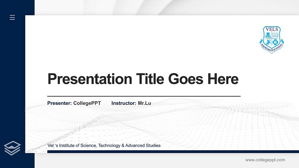 Vel ‘s Institute of Science, Technology & Advanced Studies Thesis Proposal/Graduation Defense PPT Template16:9 ratio PPT effect preview image