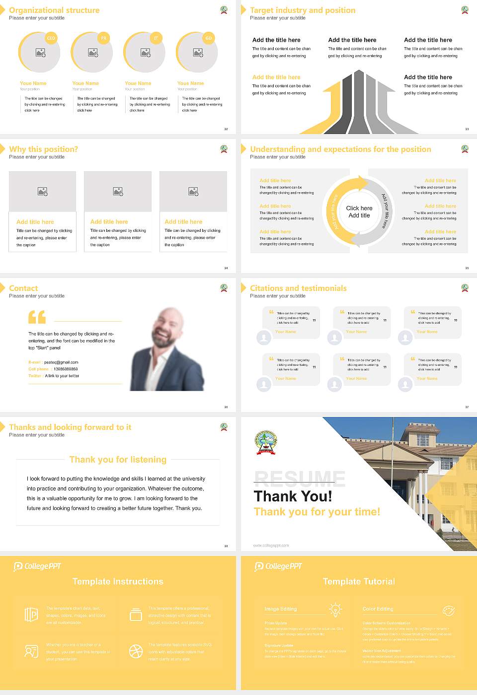 Uttarakhand Sanskrit University Resume PPT Template16:9 ratio PPT effect preview image4