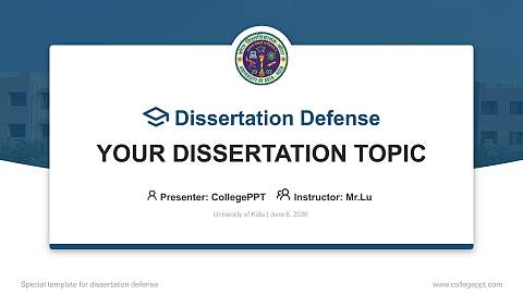 University of Kota Graduation Thesis Defense PPT Template