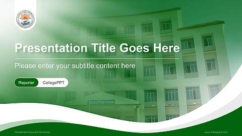 Uttarakhand Ayurved University Lecture Sharing and Networking Event PPT Template