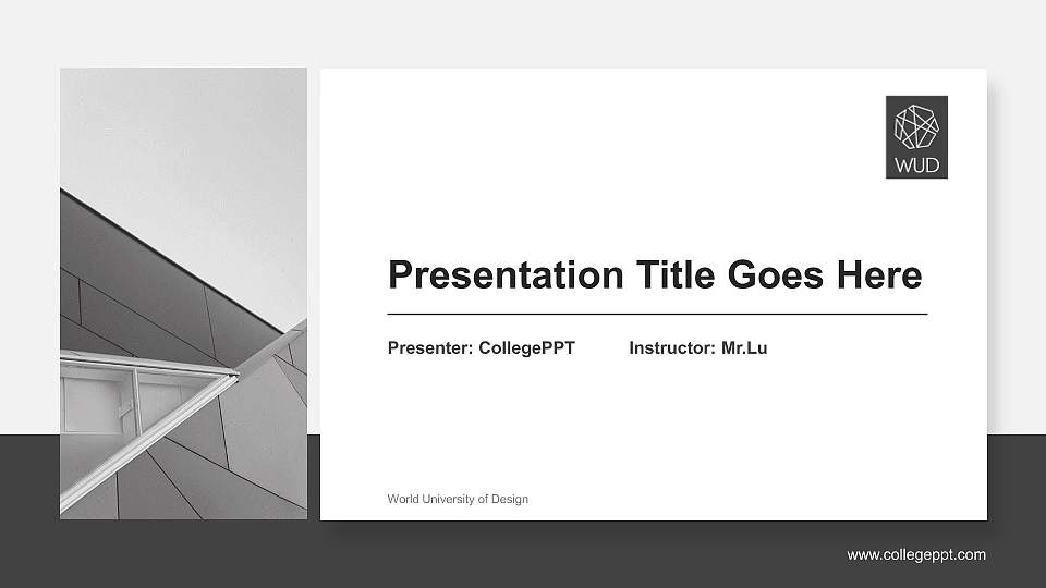 World University of Design General PPT Template16:9 ratio PPT effect preview image