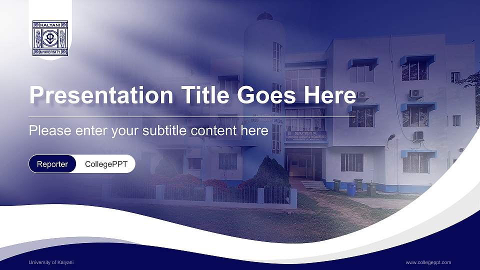 University of Kalyani Lecture Sharing and Networking Event PPT Template16:9 ratio PPT effect preview image