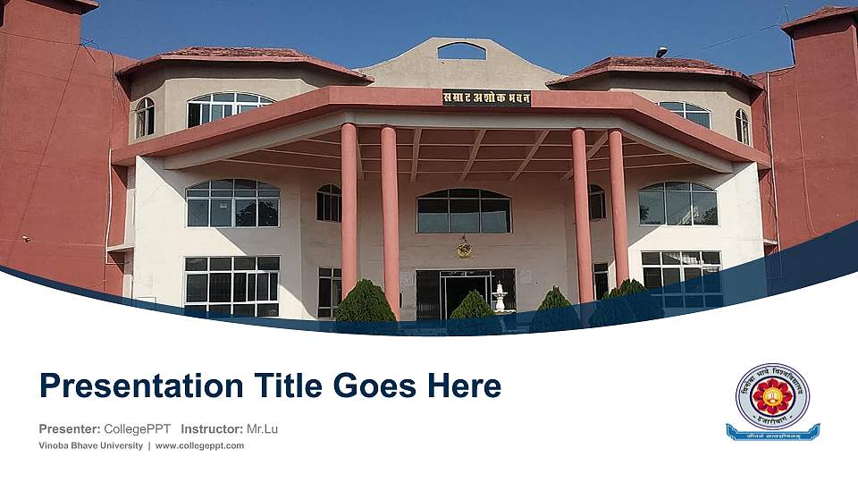 Vinoba Bhave University Course/Courseware Creation PPT Template16:9 ratio PPT effect preview image