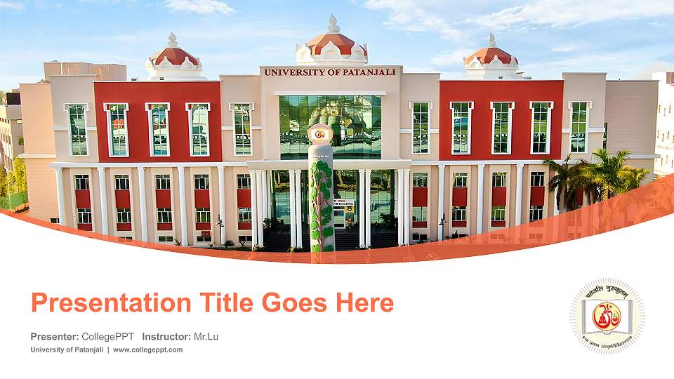 University of Patanjali Course/Courseware Creation PPT Template16:9 ratio PPT effect preview image