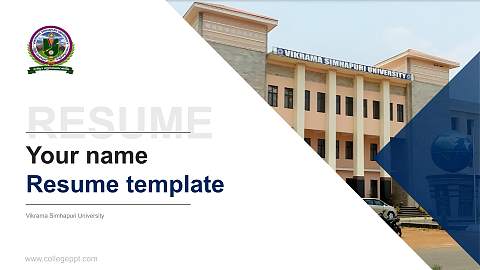 Vikrama Simhapuri University Resume PPT Template