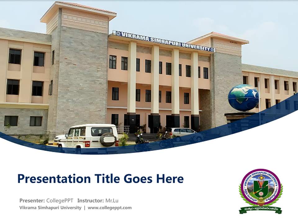 Vikrama Simhapuri University Course/Courseware Creation PPT Template4:3 ratio PPT effect preview image5