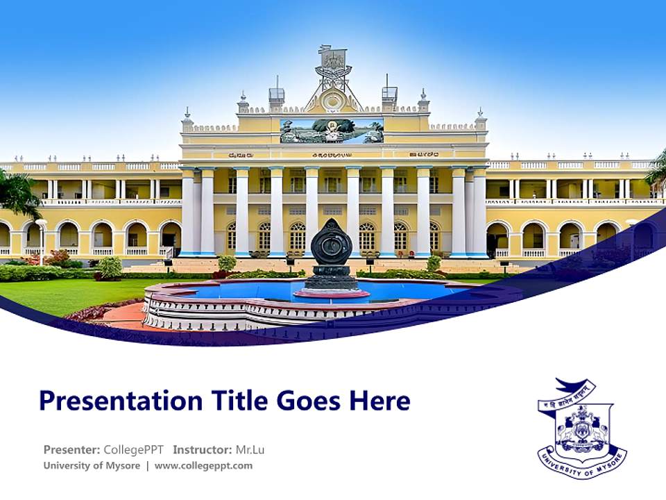 University of Mysore Course/Courseware Creation PPT Template4:3 ratio PPT effect preview image5