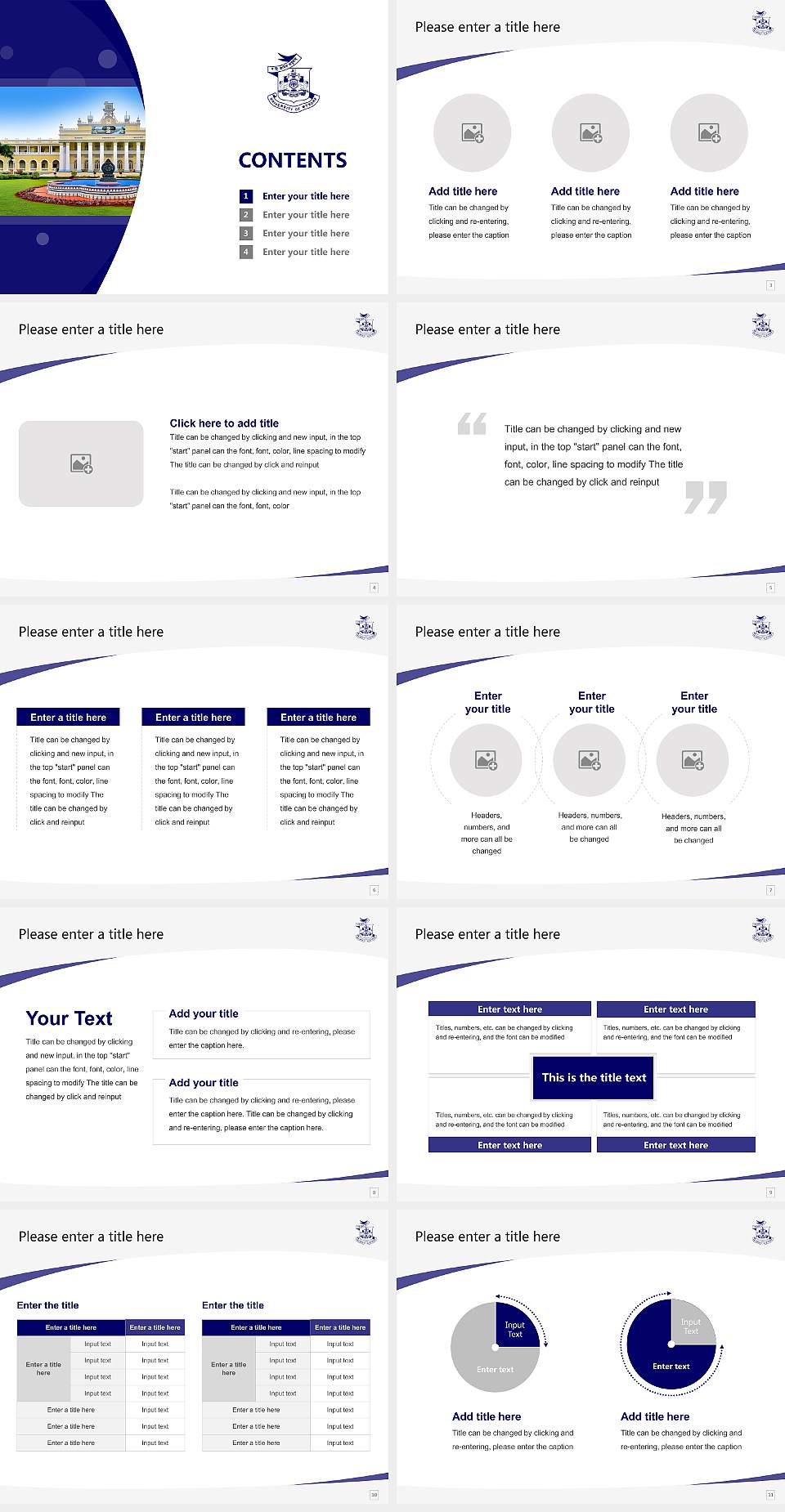 University of Mysore Course/Courseware Creation PPT Template4:3 ratio PPT effect preview image2