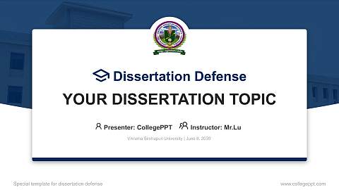 Vikrama Simhapuri University Graduation Thesis Defense PPT Template