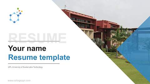 UPL University of Sustainable Technology Resume PPT Template