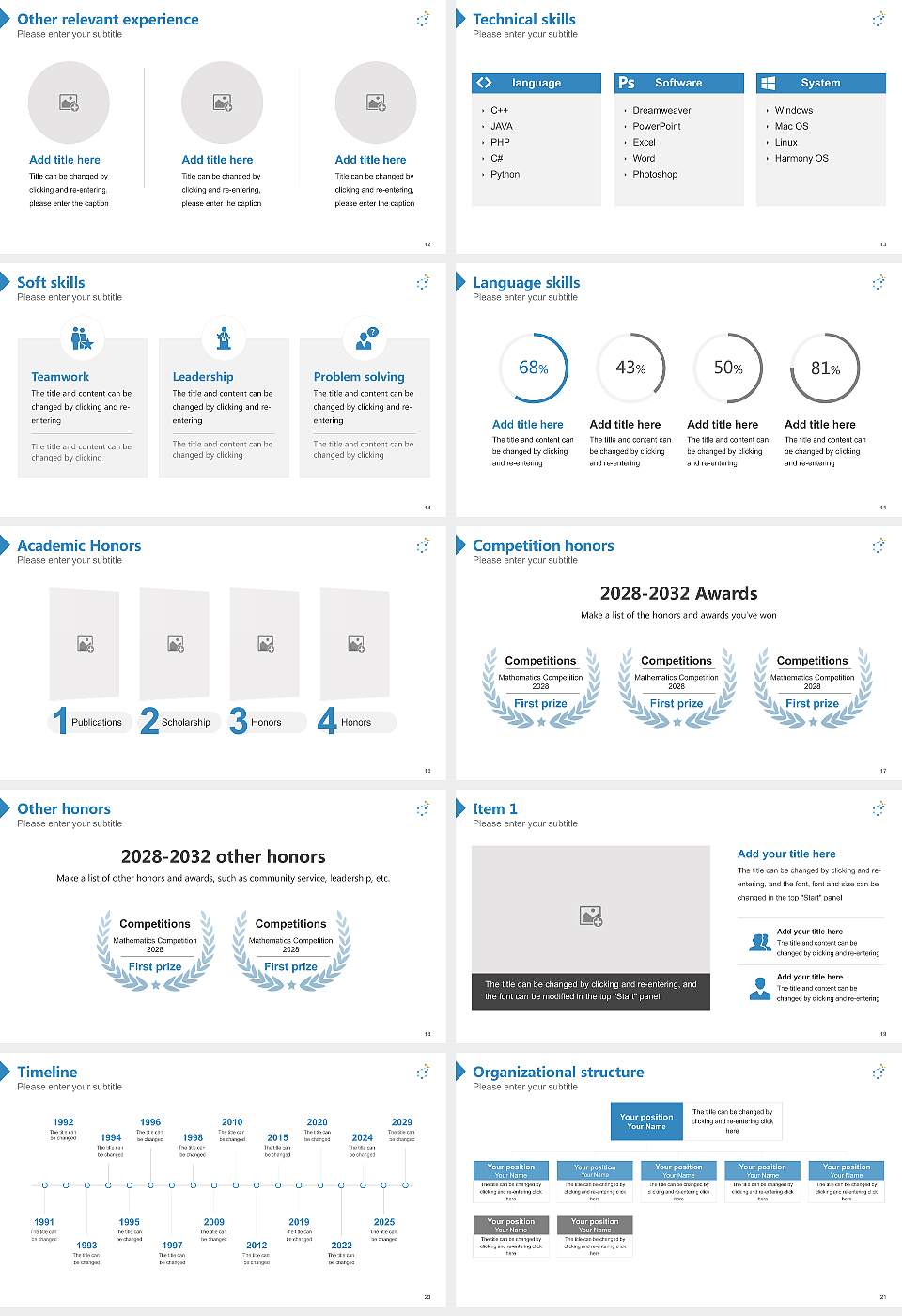 UPL University of Sustainable Technology Resume PPT Template16:9 ratio PPT effect preview image3
