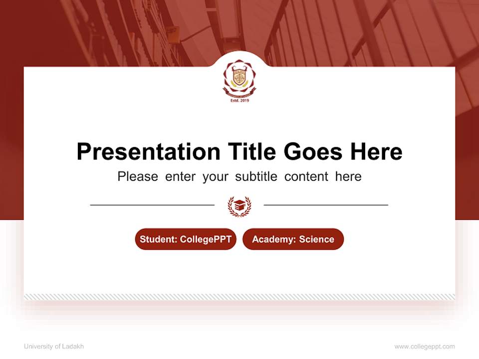 University of Ladakh National Scholarship Defense PPT Template4:3 ratio PPT effect preview image4