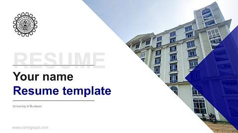University of Burdwan Resume PPT Template