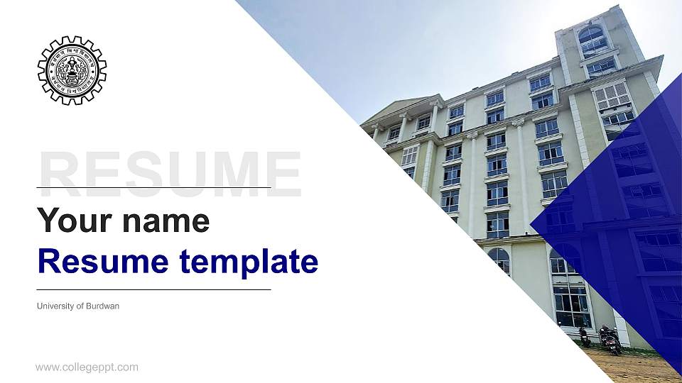 University of Burdwan Resume PPT Template16:9 ratio PPT effect preview image1