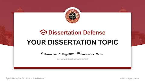 University of Rajasthan Graduation Thesis Defense PPT Template