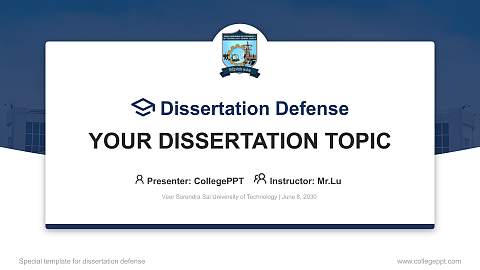 Veer Surendra Sai University of Technology Graduation Thesis Defense PPT Template