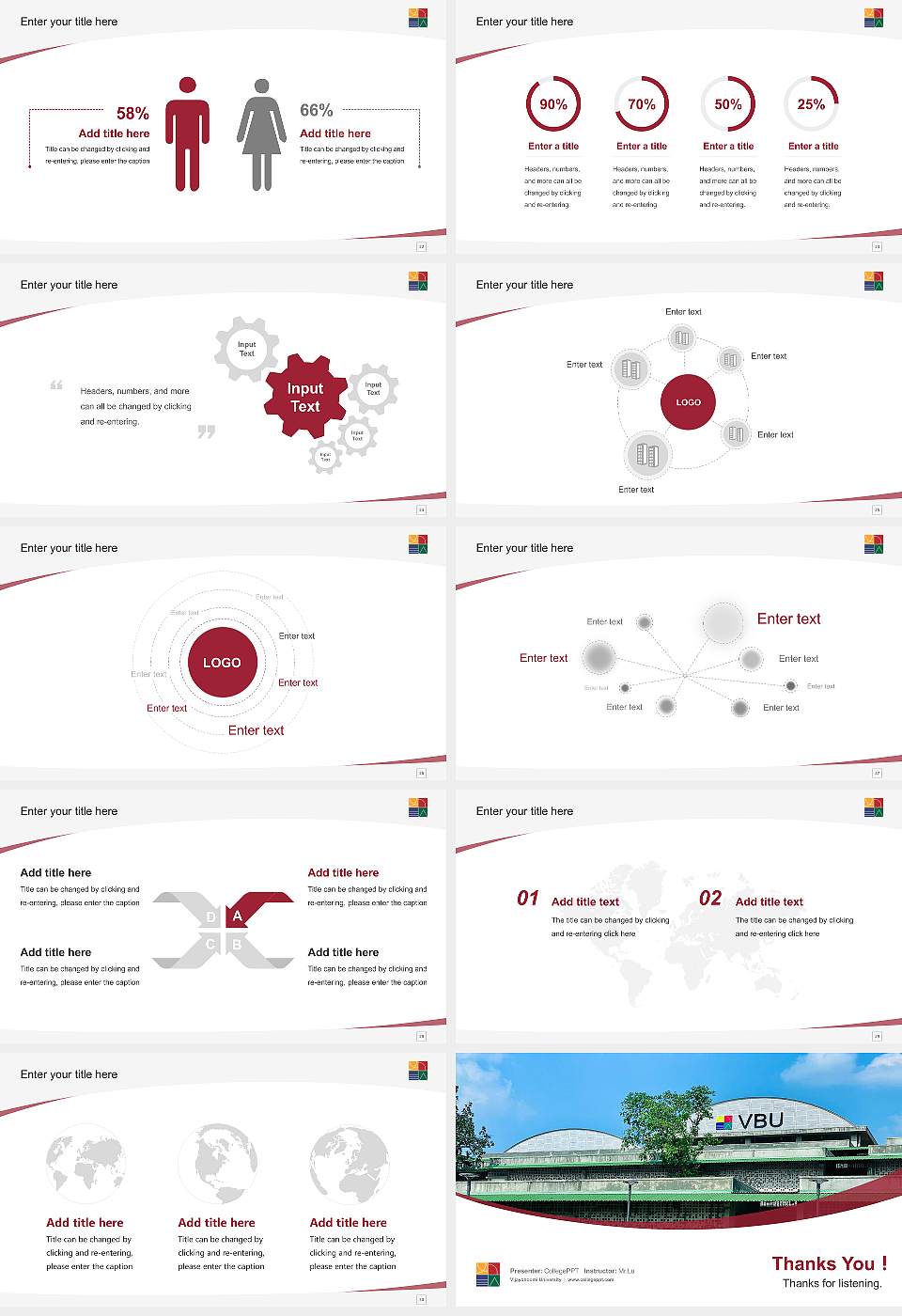 Vijaybhoomi University Course/Courseware Creation PPT Template16:9 ratio PPT effect preview image4