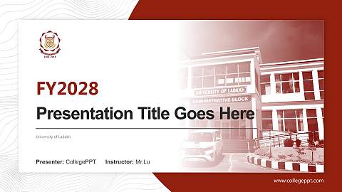 University of Ladakh Academic Presentation/Research Findings Report PPT Template