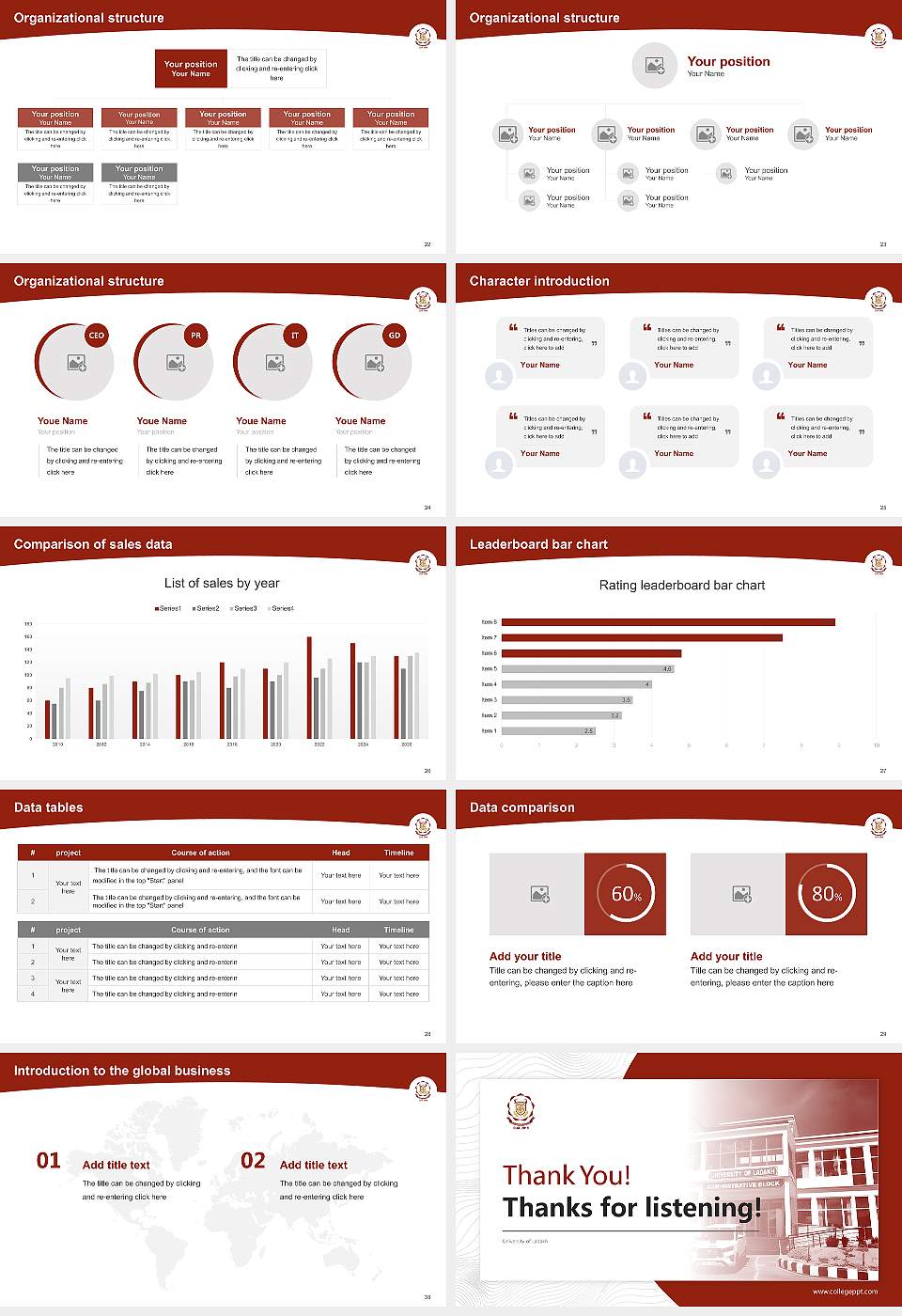University of Ladakh Academic Presentation/Research Findings Report PPT Template16:9 ratio PPT effect preview image4