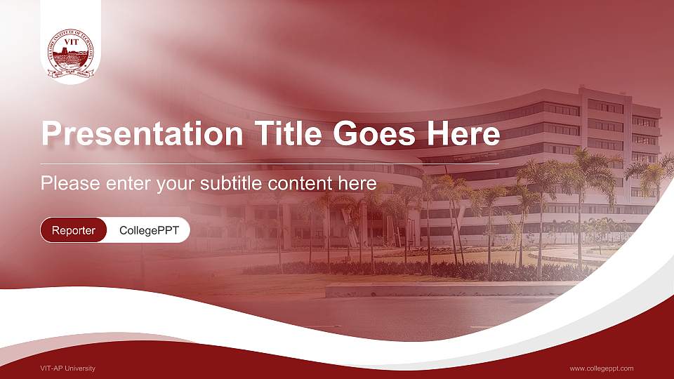 VIT-AP University Lecture Sharing and Networking Event PPT Template16:9 ratio PPT effect preview image