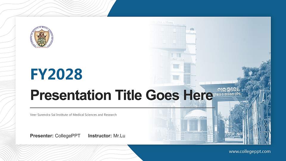 Veer Surendra Sai Institute of Medical Sciences and Research Academic Presentation/Research Findings Report PPT Template16:9 ratio PPT effect preview image