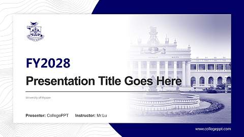 University of Mysore Academic Presentation/Research Findings Report PPT Template
